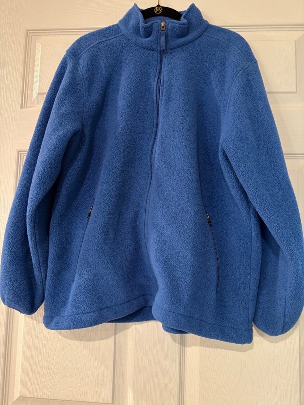 Lands End Womens Aircore-200 Fleece Jacket Large Petite Blue Full-Zip Warm Winte